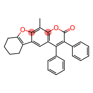 11-methyl-3,4-diphenyl-6,7,8,9-tetrahydro-2H-[1]benzofuro[3,2-g]chromen-2-one