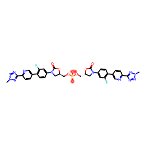 bis(((S)-3-(3-fluoro-4-(6-(2-methyl-2H-tetrazol-5-yl)pyridin-3-yl)phenyl)-2-oxooxazolidin-5-yl)methyl) hydrogen phosphate