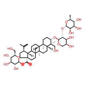 23-hydroxy-3β-[(O-α-L-rhamnopyranosyl-(1→2)-α-L-arabinopyranosyl)oxy]lup-20(29)-en-28-oic acid 28-O-β-D-glucopyranosyl  ester