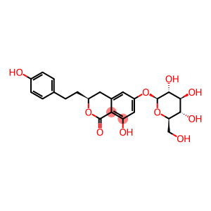 1H-2-Benzopyran-1-one, 6-(β-D-glucopyranosyloxy)-3,4-dihydro-8-hydroxy-3-[2-(4-hydroxyphenyl)ethyl]-, (3S)-