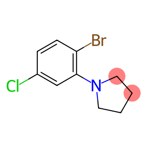 1-Bromo-4-chloro-2-pyrrolidinobenzene