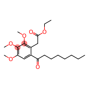 Benzeneacetic acid, 2,3,4-triMethoxy-6-(1-oxooctyl)-, ethyl ester