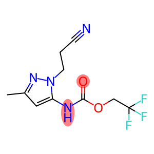 2,2,2-三氟乙基N-[1-(2-氰乙基)-3-甲基-1H-吡唑-5-基]氨基甲酸酯