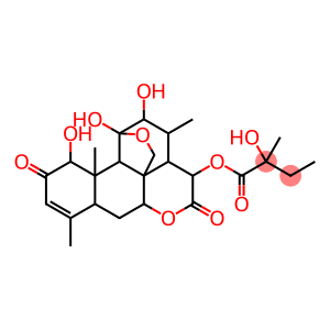 2,16-Dioxo-11β,20-epoxypicrasa-3-ene-1β,11,12α,15β-tetrol 15-[(2S)-2-hydroxy-2-methylbutanoate]