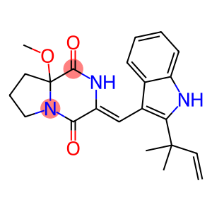 Pyrrolo[1,2-a]pyrazine-1,4-dione, 3-[[2-(1,1-dimethyl-2-propen-1-yl)-1H-indol-3-yl]methylene]hexahydro-8a-methoxy-, (3Z)-