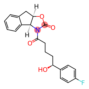 2H-Indeno[1,2-d]oxazol-2-one, 3-[(5S)-5-(4-fluorophenyl)-5-hydroxy-1-oxopentyl]-3,3a,8,8a-tetrahydro-, (3aS,8aR)-