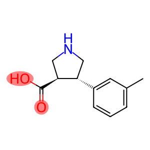 3-Pyrrolidinecarboxylic acid, 4-(3-methylphenyl)-, (3R,4S)-