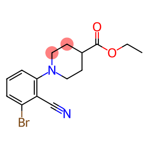 ethyl 1-(3-bromo-2-cyanophenyl)piperidine-4-carboxylate