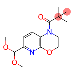 1-(6-(Dimethoxymethyl)-2,3-dihydro-1H-pyrido-[2,3-b][1,4]oxazin-1-yl)-2,2-dimethylpropan-1-one