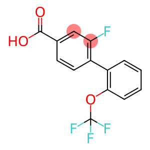 3-fluoro-4-[2-(trifluoromethoxy)phenyl]benzoic acid