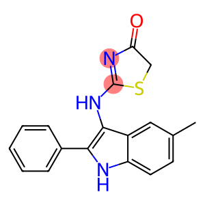 4(5H)-Thiazolone,2-[(5-methyl-2-phenyl-1H-indol-3-yl)amino]-