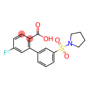 [1,1'-Biphenyl]-2-carboxylic acid, 5-fluoro-3'-(1-pyrrolidinylsulfonyl)-