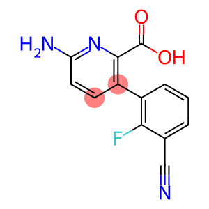 2-Pyridinecarboxylic acid, 6-amino-3-(3-cyano-2-fluorophenyl)-