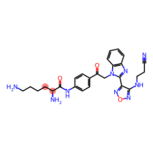 (S)-2,6-diaminohexanoic acid [4-(2-{2-[4-(2-cyanoethylamino)furazan-3-yl]-benzoimidazol-1-yl}acetyl)phenyl]amide