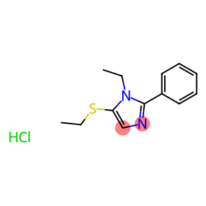 1H-Imidazole,1-ethyl-5-(ethylthio)-2-phenyl-, hydrochloride (1:1)