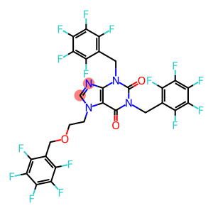N1,N3-bis(pentafluorobenzyl)-N7-(2-(pentafluorobenzyloxy)ethyl)xanthine