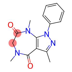 1-phenyl-3,5,8-trimethyl-1,4,5,6,7,8-hexahydropyrazolo(3,4-e)(1,4)diazepin-4,7-dione