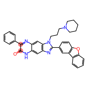 6H-Imidazo[4,5-g]quinoxalin-6-one, 2-(2-dibenzofuranyl)-1,5-dihydro-7-phenyl-1-[3-(1-piperidinyl)propyl]-