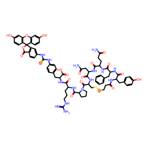 vasotocin, 1-(beta-mercaptopropionic acid)-8-Arg-9-(4-aminofluoresceinyl-Phe)-