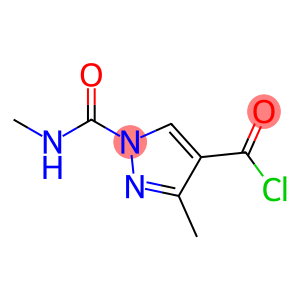 1H-Pyrazole-4-carbonyl chloride, 3-methyl-1-[(methylamino)carbonyl]- (9CI)