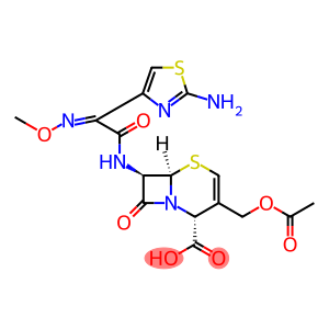 5-Thia-1-azabicyclo[4.2.0]oct-3-ene-2-carboxylic acid, 3-[(acetyloxy)methyl]-7-[[(2-amino-4-thiazolyl)(methoxyimino)acetyl]amino]-8-oxo-, [2R-[2α,6α,7β(Z)]]- (9CI)