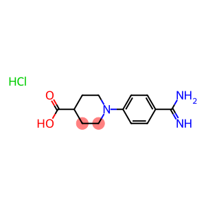 4-Piperidinecarboxylic acid, 1-[4-(aminoiminomethyl)phenyl]-, hydrochloride (1:1)