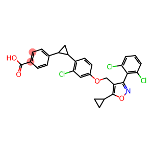 Benzoic acid, 4-[2-[2-chloro-4-[[5-cyclopropyl-3-(2,6-dichlorophenyl)-4-isoxazolyl]methoxy]phenyl]cyclopropyl]-