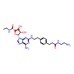 β-D-Ribofuranuronamide, 1-[6-amino-2-[[2-[4-[3-[(2-aminoethyl)amino]-3-oxopropyl]phenyl]ethyl]amino]-9H-purin-9-yl]-1-deoxy-N-ethyl-
