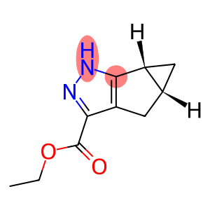 1H-Cyclopropa[4,5]cyclopenta[1,2]pyrazole-3-carboxylic acid, 4,4a,5,5a-tetrahydro-, ethyl ester, (4aR,5aR)-