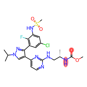 methyl N-[(2S)-1-({4-[3-(5-chloro-2-fluoro-3-methanesulfonamidophenyl)-1-(propan-2-yl)-1H-pyrazol-4-yl]pyrimidin-2-yl}amino)propan-2-yl]carbamate