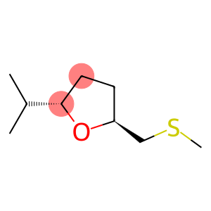 Furan, tetrahydro-2-(1-methylethyl)-5-[(methylthio)methyl]-, trans- (9CI)