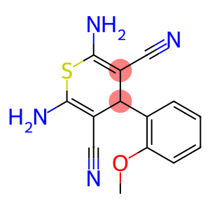 2,6-Diamino-4-(2-methoxyphenyl)-4H-thiopyran-3,5-dicarbonitrile