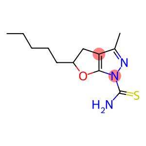 1H-FURO[2,3-C]PYRAZOLE-1-CARBOTHIOAMIDE, 4,5-DIHYDRO-3-METHYL-5-PENTYL-