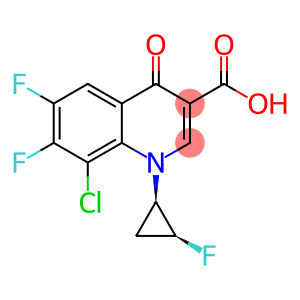 8-氯-6,7-二氟-1-[(1R,2S)-2-氟环丙基]-1,4-二氢-4-氧代-3-喹啉羧酸