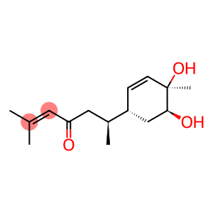 2-Hepten-4-one, 6-[(1R,4R,5S)-4,5-dihydroxy-4-methyl-2-cyclohexen-1-yl]-2-methyl-, (6S)-