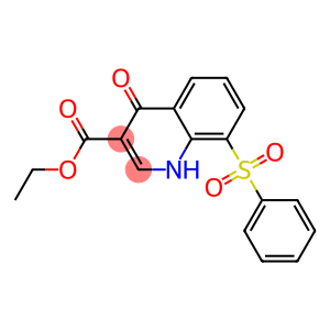 3-Quinolinecarboxylic  acid,  1,4-dihydro-4-oxo-8-(phenylsulfonyl)-,  ethyl  ester