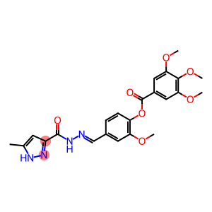 1H-Pyrazole-3-carboxylic acid, 5-methyl-, (2E)-2-[[3-methoxy-4-[(3,4,5-trimethoxybenzoyl)oxy]phenyl]methylene]hydrazide