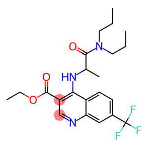 3-Quinolinecarboxylicacid, 4-[[2-(dipropylamino)-1-methyl-2-oxoethyl]amino]-7-(trifluoromethyl)-,ethyl ester