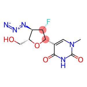 1-methyl-5-(3-azido-2,3-dideoxy-2-fluoro-beta-arabinofuranosyl)uracil