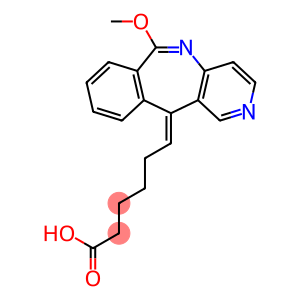 (E)-6-(6-Methoxy-11H-pyrido(4,3-c)(2)benzazepin-11-ylidene)hexanoic ac id