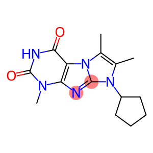 1-Cyclopentyl-2,3,7-trimethyl-1H,7H-1,3a,5,7,8-pentaaza-cyclopenta[a]indene-4,6-dione