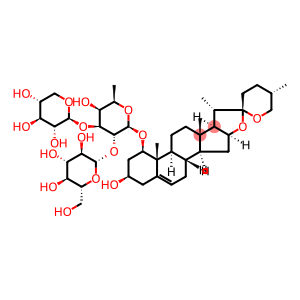 b-D-Galactopyranoside, (1b,3b,25S)-3-hydroxyspirost-5-en-1-yl O-b-D-glucopyranosyl-(1(R)2)-O-[b-D-xylopyranosyl-(1(R)3)]-6-deoxy-