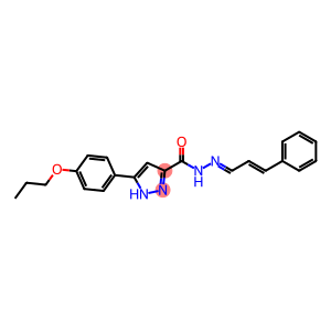 N'-[(1E,2E)-3-phenylprop-2-en-1-ylidene]-3-(4-propoxyphenyl)-1H-pyrazole-5-carbohydrazide