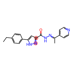 (E)-3-(4-ethylphenyl)-N-(1-(pyridin-4-yl)ethylidene)-1H-pyrazole-5-carbohydrazide