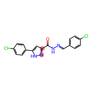 1H-Pyrazole-3-carboxylic acid, 5-(4-chlorophenyl)-, (2E)-2-[(4-chlorophenyl)methylene]hydrazide