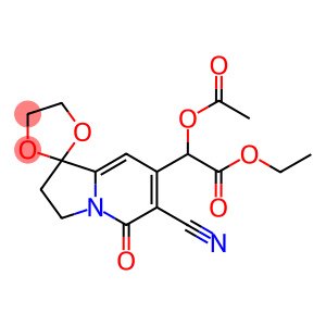 ETHYL 2-ACETOXY-2-(6'-CYANO-5'-OXO-3',5'-DIHYDRO-2'H-SPIRO[[1,3]DIOXOLANE-2,1'-INDOLIZINE]-7'-YL)ACETATE