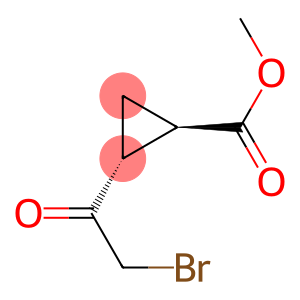 Cyclopropanecarboxylic acid, 2-(bromoacetyl)-, methyl ester, trans- (9CI)