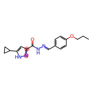 (E)-3-cyclopropyl-N-(4-propoxybenzylidene)-1H-pyrazole-5-carbohydrazide