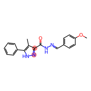 (E)-N-(4-methoxybenzylidene)-4-methyl-3-phenyl-1H-pyrazole-5-carbohydrazide