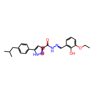 N'-[(E)-(3-ethoxy-2-hydroxyphenyl)methylidene]-3-[4-(2-methylpropyl)phenyl]-1H-pyrazole-5-carbohydrazide